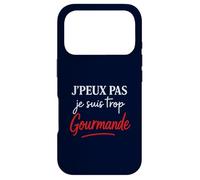 Custodia per iPhone 17 Pro J'peux Pas Je Suis Trop Gourmande Divertente Francia Foodie Detto