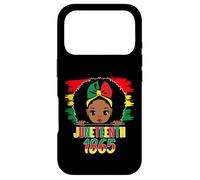 Custodia per iPhone 17 Pro Juneteenth 1865 Cute Melanin Girl African American RBG Colore