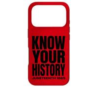 Custodia per iPhone 17 Pro Juneteenth 1865 Know Your History Freedom Day