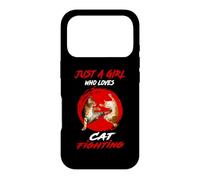 Custodia per iPhone 17 Pro Just A Girl Who Loves Cat Fighting Funny Kitten Cats Lovers
