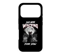 Custodia per iPhone 17 Pro Just Here Waiting For You Black Cat Devil Moon Halloween