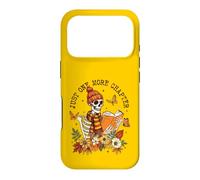 Custodia per iPhone 17 Pro Just One More Chapter Skeleton Reader Autunno Book Lover Autunno