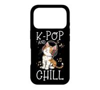 Custodia per iPhone 17 Pro K-Pop And Chill Gatto Kawaii Divertente Musica Pop Coreana
