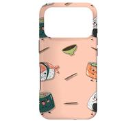 Custodia per iPhone 17 Pro Kawai Pattern Carino Sushi Maki Salsa di Soia Onigiri Giappone Divertente