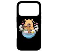 Custodia per iPhone 17 Pro Kawaii Capybara Eating Ramen Noodles Cute Capybara Boy Girl