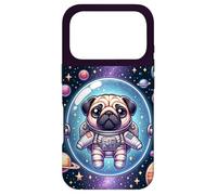 Custodia per iPhone 17 Pro Kawaii Pug in Space: Cute Astronaut Pug