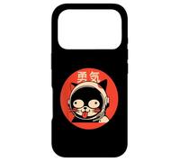 Custodia per iPhone 17 Pro Kawaii Space, Cat Astronaut Retro Japanese Courage Design