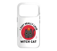 Custodia per iPhone 17 Pro Kawaii Strega Gatto I Just Really Love Cute Witch Cat Lover
