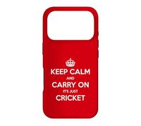 Custodia per iPhone 17 Pro Keep Calm and Carry On It's Just Cricket - Divertente