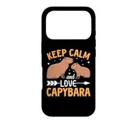 Custodia per iPhone 17 Pro Keep Calm And Love Capybara