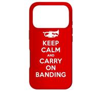 Custodia per iPhone 17 Pro "Keep calm" Un Scherzo Cornetta Divertente per Brass Band