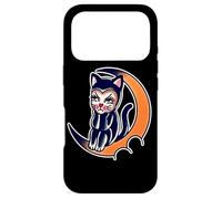 Custodia per iPhone 17 Pro Kewpie Baby Kitten x Crescent Moon - Tatuaggio tradizionale Flash