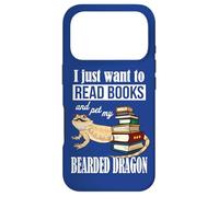 Custodia per iPhone 17 Pro Kids Tiny Dinosaur Read Books & Pet My Bearded Dragon Lover