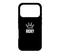 Custodia per iPhone 17 Pro King Ricky Crown - Nome personalizzato Compleanno #1 Vincitore