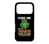 Custodia per iPhone 17 Pro Kiss Me I'm A Firefighter With Shamrock St Patricks Day