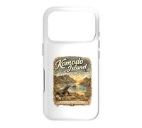 Custodia per iPhone 17 Pro Komodo Dragon Beach Retro Indonesia Viaggio