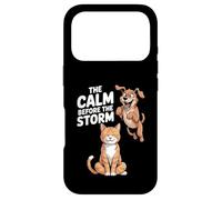 Custodia per iPhone 17 Pro La calma prima della tempesta (Gatto e cane)