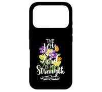 Custodia per iPhone 17 Pro La gioia del Signore è la mia forza Scrittura floreale