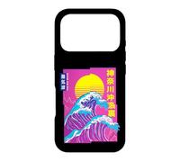Custodia per iPhone 17 Pro La Grande Onda, Vaporwave Anime Estetica Glitch Giapponese