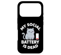 Custodia per iPhone 17 Pro La mia batteria sociale è un gatto morto introversi divertenti