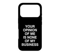 Custodia per iPhone 17 Pro LA TUA OPINIONE DI ME NON È NESSUNA DELLA MIA AZIENDA Sarcastica