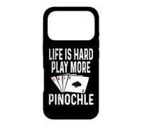 Custodia per iPhone 17 Pro La vita è dura Gioca Più Giochi di carte Pinochle Giocatore vincente