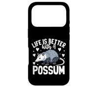 Custodia per iPhone 17 Pro La vita è migliore con un opossum divertente carino amante opossum