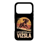 Custodia per iPhone 17 Pro La vita è migliore con un Vizsla - Grafica vintage con cane da corsa