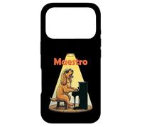 Custodia per iPhone 17 Pro Labrador Cane Maestro Suonare Pianoforte Musicista Divertente Canino