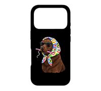 Custodia per iPhone 17 Pro Labrador Retriever Dog Granny Square Crochet Yarn Crochet Yarn Crochet
