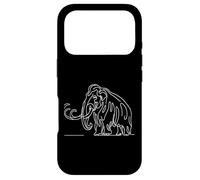 Custodia per iPhone 17 Pro Lanoso Mammoth Line Art Ice Age Preistorico Animale