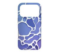 Custodia per iPhone 17 Pro Lavanda Blu Cell Pattern Arte Astratta Swirl