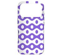 Custodia per iPhone 17 Pro Lavender Purple Wavy Lines Circular Dot Playful Retro Patten