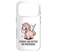Custodia per iPhone 17 Pro Le storie sono migliori a cavallo Cavaliere di Pony carino