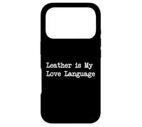 Custodia per iPhone 17 Pro Leather is My Love Language Funny Crafting Citazioni Abbigliamento
