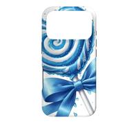 Custodia per iPhone 17 Pro Lecca lecca cuore caramella menta piperita blu