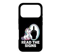 Custodia per iPhone 17 Pro Leggi The Signs Shadow Funny Saying Unicorn