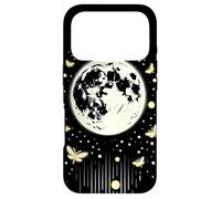 Custodia per iPhone 17 Pro Lepidotteri Lunari Artistico Luna e Farfalla Notte Cielo