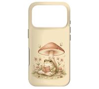Custodia per iPhone 17 Pro Lettura della rana nella foresta sotto i funghi