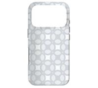 Custodia per iPhone 17 Pro Light Grey Silver Circle Rounded Bubble Nordic Pattern