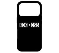 Custodia per iPhone 17 Pro Linee di volo CDG DSS da Parigi a Dakar Air Codes