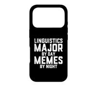 Custodia per iPhone 17 Pro Linguistica Major By Day Memes By Night Scienze del linguaggio