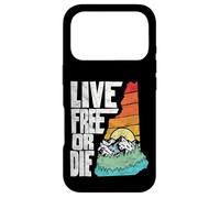 Custodia per iPhone 17 Pro Live Free or Die Retro New Hampshire Nature Graphic