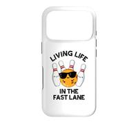 Custodia per iPhone 17 Pro Living Like In The Fast Lane Funny Bowling Pun