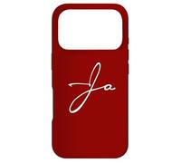 Custodia per iPhone 17 Pro Logo firmato scritto a mano con colore bianco