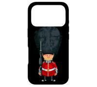 Custodia per iPhone 17 Pro London Guard Outfit, Funny Cute London Queen Guard Cartoon