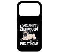 Custodia per iPhone 17 Pro Long Shifts Stetoscopio Pug A Casa