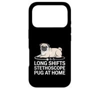Custodia per iPhone 17 Pro Long Shifts Stetoscopio Pug A Casa