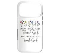 Custodia per iPhone 17 Pro Look Back and Thank God Look Forward & Trust God Bible Verse