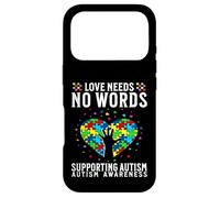 Custodia per iPhone 17 Pro Love Needs No Words Autism Awareness Support Gifts Parents